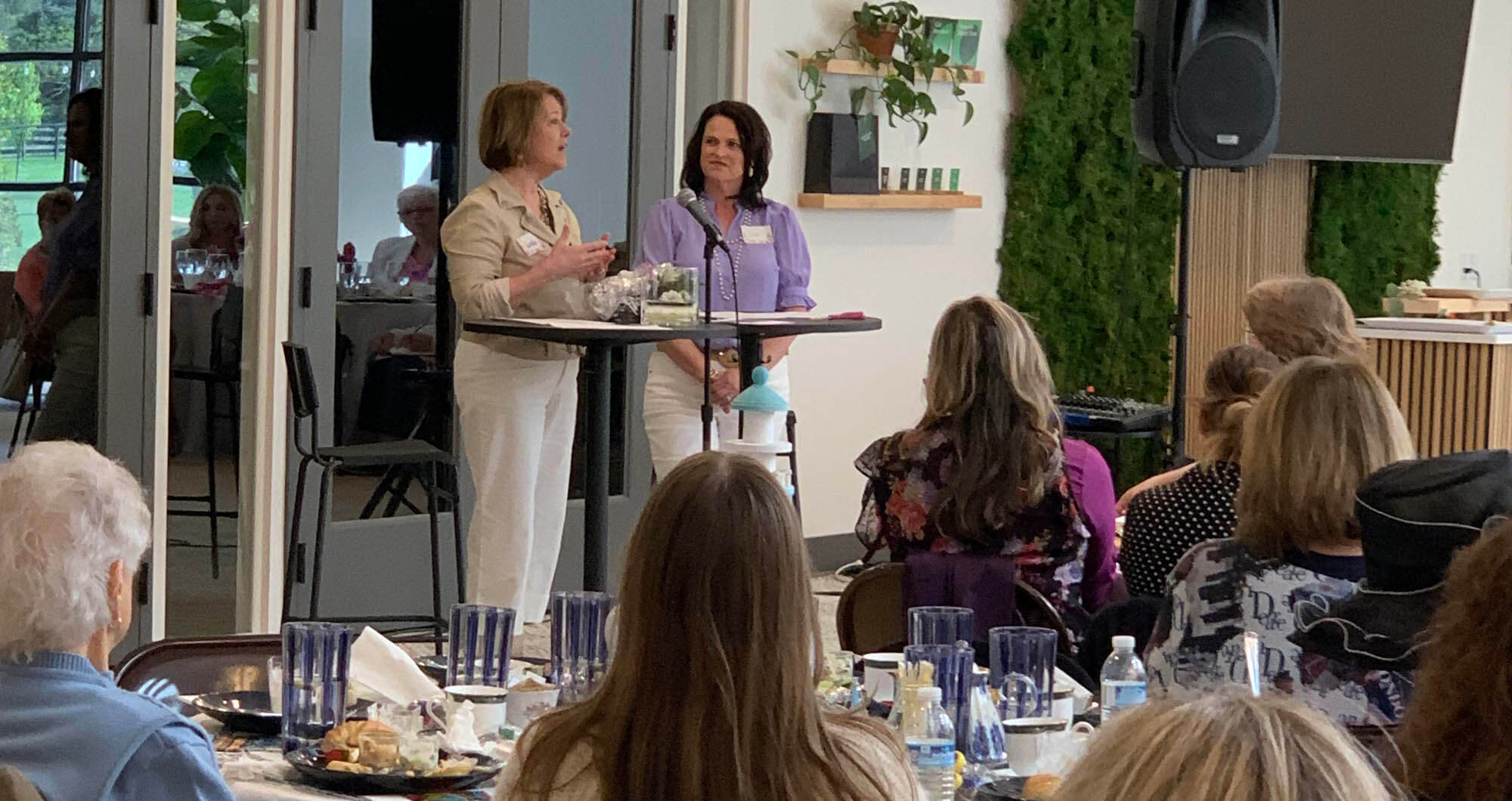 Linda and Sue at Speaking Event